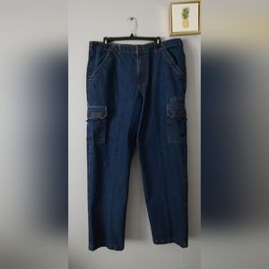 Cargo Jeans Men Scandia Woods Color Blue Size 38L Pockets  New Out Tags